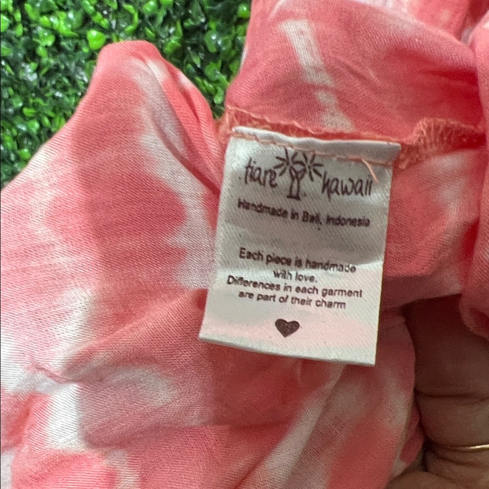 TIARE HAWAII RT: $145 Seaside Maxi Dress in Tie Dye Stripe Coral OS - Picture 4 of 7